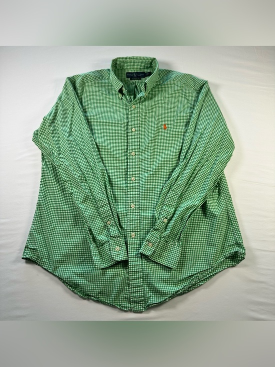 Ralph Lauren Other - Ralph Lauren Classic Fit Shirt Mens L Green Gingham Check Button Down Cotton